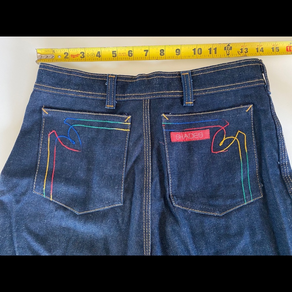 SOLD! Vintage 70s high waist wide bell jeans